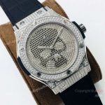 Grade 1A Hublot Classic Fusion Skull Bang Titanium Luxury Watch - Swiss HUB112 - Iced Out